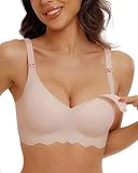 As Fairy Still-BHS zum Stillen, kabelloser, Nahtloser Schwangerschafts-BH, Ultra-Komfort-Schwangerschafts-Schlaf-Bralette für Frauen (Heller Kaffee L)