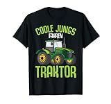 Coole Jungs fahren Traktor Trecker Kinder Junge T-Shirt