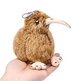 Tiny Heart Kiwi-Vogel Stofftier Plüschtier realistisches Kiwi-Vogel Plüsch schönes Tier niedliche und weiche Geschenke Plüsch-Kiwi-Vogel für Kinder Jungen und Mädchen Spielzeug braun 12cm/4”