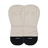 Petite&Mars Foamy memory foam liner * Sitzeinlage * Universal Sitzauflage für Kinderwagen, Buggy * Anti-Stoß * Baumwolle (Beige Whale)