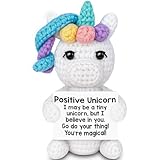 Yoljun Positive Geschenk, Niedlich Einhorn Kuscheltier mit „You Are Magical“, Glücksbringer Mutmacher Geschenk für Einhorn Liebhaber, Freunde, Familie und Kollege,Positive Puppe fur