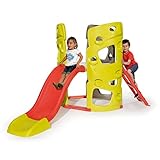 Smoby 7600840204 Abenteuer-Kletterturm mit Rutsche Spielturm für Kinder, mit Kletterwänden und Wasserrutsche für Indoor und Outdoor, für Kinder ab 2 Jahren
