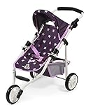 Bayer Chic 2000 - Puppenbuggy Lola, Jogging-Buggy, Puppenjogger, Puppenwagen, Stars lila