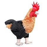 lilizzhoumax Huhn Plüschtier 30cm/12zoll Simuliertes Tier Hahn Plüschtier, Kawaii Kuscheltier Huhn, Realistische Plüschspie Geflügel Spielzeug für Wilde Tiere, Geschenk für Jungen Mädchen Kinder