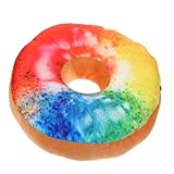 TOYANDONA Donut Kissen Luft länglich Sitzkissen Unterstützung Schläfer Kissenbezüge Korb Kissen entzückendes Kissen Heimkissen süßes Kuschelkissen pelziges Kuscheltier PP Baumwolle