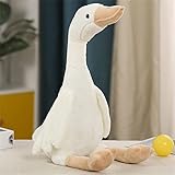 Sarah Duke Plüsch Kuscheltier Gans, Tierische Große weiße Gans Plüschtier, Weich Süßes Gans Kuscheltier Spielzeug Tier für Erwachsene und Kinder Geschenke (Weiß,40cm)