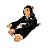 Affe Baby Kuscheltier Plüschtier hängt mit Kletthänden