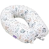 Jukki® Stillkissen, Seitenschläferkissen, Schwangerschaftskissen XXL, Kissen 170 cm für Mutter und Baby, Lagerungskissen, mit Bezug aus 100% Baumwolle, Baby Pillow,