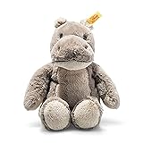 Soft Cuddly Friends Nobby Nilpferd - 28 cm - Kuscheltier für Kinder – kuschelig & weich - waschbar – grau (045646)