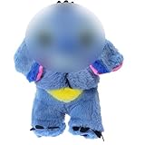 STOAT Kuscheltier mit Herzschlag，Sprechendes und leuchtendes Plüschtier, süßes Plüschtier, weich, Plüschpuppe 30cm, Einschlafhilfe Plüschtier für Jungen und Mädchen, blau