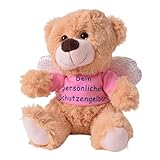 TE-Trend Schutzengel Kinder Plüsch Engel Kuscheltier Schutzengelbär Glücksbär Teddy Teddybär Glücksbringer Geschenk Rosa