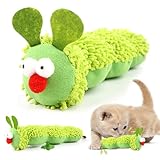 Capgoost Katzenminze Spielzeug, 2 Stück Katzen Spielzeug, Interaktives Katzenspielzeug, Raupe Plüsch Katzenkissen mit Katzenminzen, Weiches Langlebiges Katzenspielzeug, Cat Toys für Katzen Zahnpflege