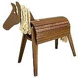 Meppi Outdoor-Pferd für den Garten - Holzpferd für Kinder aus wetterfestem Holz