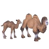 Tnfeeon 2PCS Tier Kamel Modell Spielzeug, Miniatur Wildlife World Tierfiguren Desktop-Dekoration Bactrian Kamel Modell Wohnkultur Geschenke für Kinder