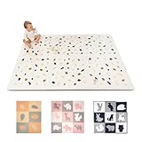 Stylische Puzzlematte Baby 1,8x1,2m Konfetti – 6 XXL-Platten à 60x60cm – 20% dickere & weichere Spielmatte – schadstofffreie, geruchlose, Pflegeleichte Baby Krabbelmatte – plastikfreie Verpackung