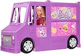 Barbie You Can Be Anything Series, Fresh 'n' Fun Food Truck, lila, mit 30+ Barbie Zubehörteilen, ohne Puppen, Geschenk für Kinder, Spielzeug ab 3 Jahre,GMW07