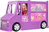 Barbie Fresh 'n' Fun Food Truck, lila Food Truck mit 30 Zubehörteilen, Puppen, Geschenk für Kinder ab 3 Jahre,GMW07