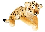 Tiger liegend Plüschtier ca. 60 cm Kuscheltier Softtier Raubkatze Stofftier