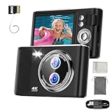 32GB Digitalkamera Kinder Fotokamera: 48MP Anti-Shake Kinderkamera Foto mit 2,8 Zoll 4K-Bildschirm, Vlogging Fotoapparat für YouTube 16X Digital Zoom Kompaktkamera für Fotografie