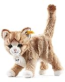 Steiff Kuscheltier Mizzy Katze, Süßes Stofftier mit Kunststoffaugen, Kinder, Jungen & Mädchen, Plüschtier 25 cm, Beige, 099342