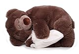 Inware 6483 - Schlafender Bär mit Schnuffeltuch, 25 cm, Kuscheltier