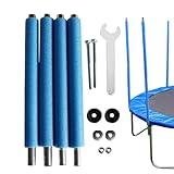 Trampolin Stangen Ersatz, 196cm Trampolin Ersatzstange mit Schaumhülsen, Schaumstoff Trampolinstangen Mit Schrauben Und Schraubenschlüssel, Trampolinen-Ersatzteile, Zubehör