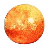 champracer Sonne, Mond, Mars und Erde Plüschkissen,Planet Kuscheltier Sternkissen, Sonne,Mond,Mars und Erde Plüschkissen, Raumdekoration, Geburtstagsgeschenke, Jungen (17 cm,Sonne)