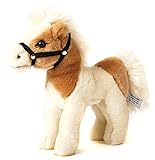 Uni-Toys - Pferd, stehend, beige-weiß (ohne Sattel) - 23 cm (Länge) - Plüsch-Pferdchen - Plüschtier, Kuscheltier