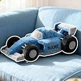 HCLRIU Personalisiertes Kissen in Form eines Auto, Plüschkissen mit individuellem Namen, geeignet für Betten, Sofas, Schlafzimmer und Wohnzimmer Geburtstagsgeschenk für Jungen und Mädchen