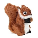 HANABASS Niedliches Plüschtier Eichhörnchen, Braun - Realistisches Kuscheltier & Dekofigur für Wald-Themen Deko, Kinderzimmer, Wohnaccessoires oder als Geschenk - Weiches Stofftier