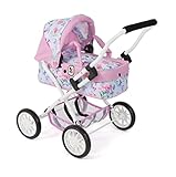 Bayer Chic 2000 - Puppenwagen Smarty, Kleiner Puppenwagen für Kinder ab 2 Jahren, Flowers, rosa, 555-53