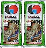 REDSUN Öko Spielsand 2X 25 kg – Feiner Sandkastensand 0–0,2 mm – TÜV geprüfte Qualität nach DIN EN 71-3 – Naturbelassener Buddelsand für Sandkasten, Garten & Spielplatz – Besonders gut formbar