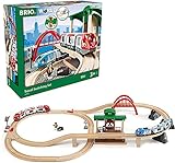 BRIO World 33512 Großes BRIO Bahn Reisezug Set - Eisenbahn mit Bahnhof, Schienen und Figuren - Kleinkinderspielzeug empfohlen ab 3 Jahren