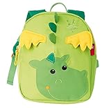 SIGIKID 24216 Mini Rucksack Drache Bags Mädchen und Jungen Kinderrucksack empfohlen ab 2 Jahren grün, 26 cm