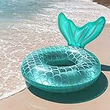 WLZP Luftmatratze Schwimmreifen Aufblasbar, Aufblasbare Schwimmbecken, schwimmende Spielzeuge in Meerjungfrau-Schwanzform, Sommer-Schwimmbad-Strandspielzeug, Pool-Party-Dekorationen