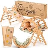 Goodevas 5-in-1 Montessori Klettergerüst Indoor aus Holz mit Rutsche – Kletterdreieck Montessori für Kinder ab 1 Jahr, Indoor Spielplatz Baby Kletterset, Indoor Kletterspielzeug Dreieck