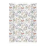 Ceba Baby Wickelauflage Wickelunterlage 2 Keil Wickelmulde fürs Babybett 80x50 cm, 70x50 cm Abwaschbar Vogelbeere 70x50 cm