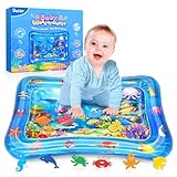 Dusor Wassermatte Baby Spielzeug 3 6 9 Monate, Wasserspielmatte BPA-frei, Spielmatte Baby, Aufblasbare Bauchzeit Matte, Spaßaktivitäten Das Stimulationswachstum Ihres Babys