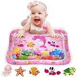 ZMLM Tummy-Time Baby-Geschenk: Aufblasbares Kleinkind-Baby-Wasserspielzeug, Aktivitäts-Wassermatte, Bauch-Zeit-Matte, sensorisches Baby-Spielzeug für 3–12 Monate, Geschenk für Neugeborene