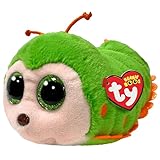 Ty Beanie Boos – Pilar die Raupe mit großen und glitzernden grünen Augen, das Plüschtier mit großen glitzernden Augen – 15 cm – T37375