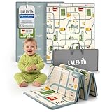 Laleni Krabbelmatte Baby 120x150x1 cm - wasserdichte Spielmatte Baby faltbar - isolierende Bodenmatte Kinder - weich & schützt vor kaltem Untergrund - Krabbeldecke outdoor & indoor - Auto-Motiv