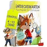 50 Entdeckerkarten für Kinder – Indoor Schatzsuche und Zuhause entdecken I Spannendes Suchspiel I Lernspiel & Geschenk für Mädchen und Junge I Spiele ab 4, 5, 6, 7, 8 Jahre