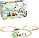 BRIO World 32292 Micky Maus Deluxe Set - Umfangreiches Set Holzeisenbahn inklusive Bahnhof mit Aufnahmefunktion - Empfohlen ab 3 Jahren [Exklusiv bei Amazon]