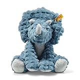 Steiff Soft Cuddly Friends Dixi Triceratops Petrol 28 cm, Dinosaurier Kuscheltier aus kuschelweichem Plüsch