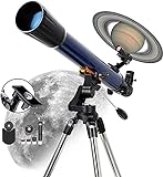 ESSLNB Refraktor Teleskop Astronomie Profil 525X Vergrößerung 70/700 Sternen Teleskop für Kinder Einsteiger Erwachsene mit Smartphone Adapter Stativ Mondfilter
