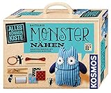 KOSMOS 604080 AllesKönnerKiste Monster nähen für Anfänger – DIYBastelset für Kinder ab 8 Jahren – das ideale Geschenk für den Kindergeburtstag, Blau