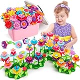 Fivejoy Blumengarten Spielzeug ab 3 Jahre Mädchen, Montessori Spielzeug Blumen Bausteine Motorikspielzeug, DIY Spielzeug ab 3 4 5 Jahre Mädchen Junge Geburtstags Geschenk