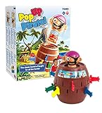 TOMY T7028A1 Kinderspiel 'Pop Up Pirate', Hochwertiges Aktionsspiel für die Familie, Piratenspiel zur Verfeinerung der Geschicklichkeit Ihres Kindes, Gesellschaftsspiel ab 4 Jahren, Pop up Spiel