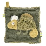 Fehn Kirschkernkissen Chamäleon – Kuschelkissen mit entnehmbarem Wärme-/ Kältesäckchen für Babys und Kleinkinder