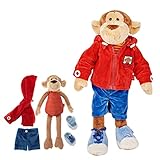 SIGIKID 40989 Lernaffe Soft PlayQ Mädchen und Jungen Lernspielzeug empfohlen ab 1 Jahr mehrfarbig, STK